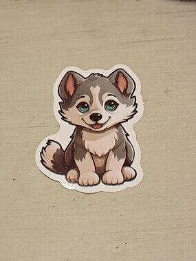10/$10 Stickers Decal - Husky Puppy Dog Kawaii Animal Sticker - New
